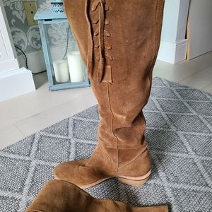 Over the knee suede bronx boots